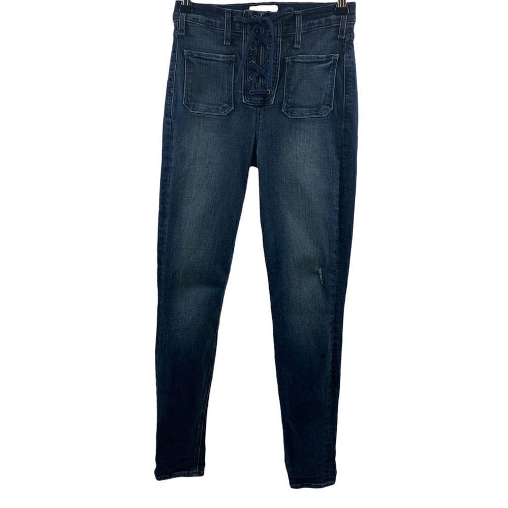 McGuire For Anthropologie Isabeli Lace Up Skinny Jeans Size 27